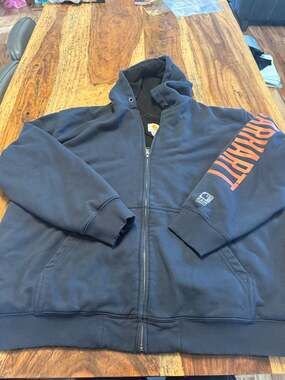 Carhartt Rain Defender Original Fit Fleece-Lined Graphic Logo Zip-Up Hoodie 3XL